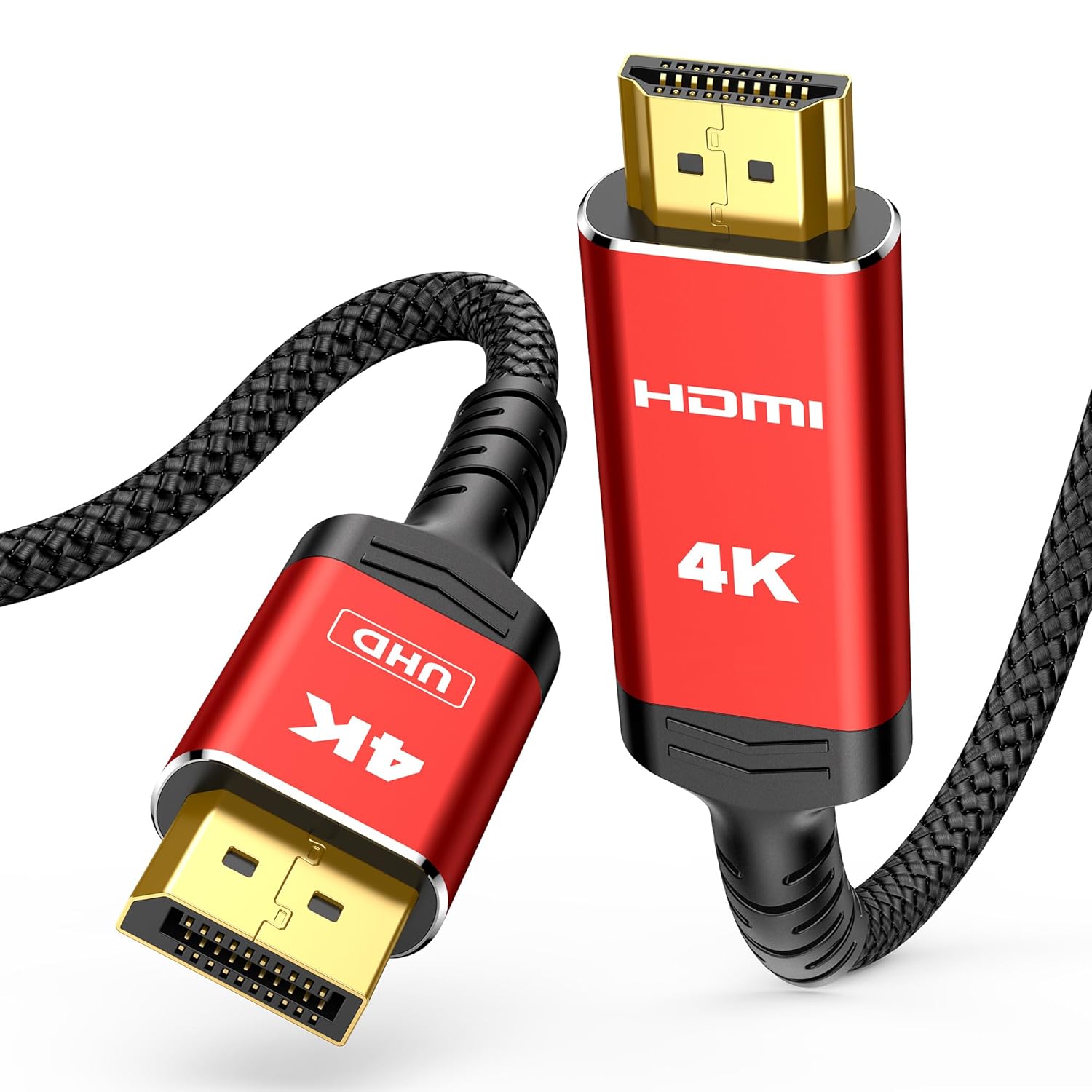 Highwings 4K DisplayPort to HDMI, 6ft DP to HDMI 1.4 Uni-Directional Cable, 4K@3...