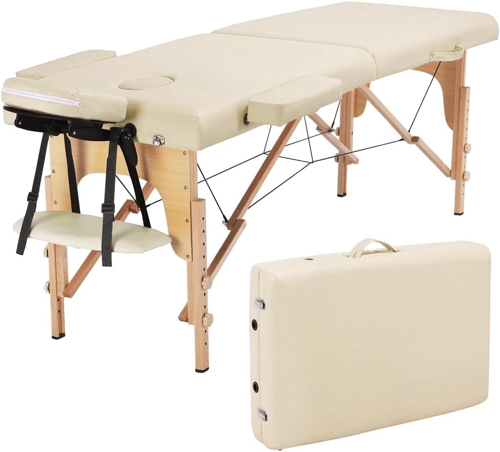 Massage Table Portable Massage Bed Lash Spa Bed Tattoo Face Cradle Bed Height 35...