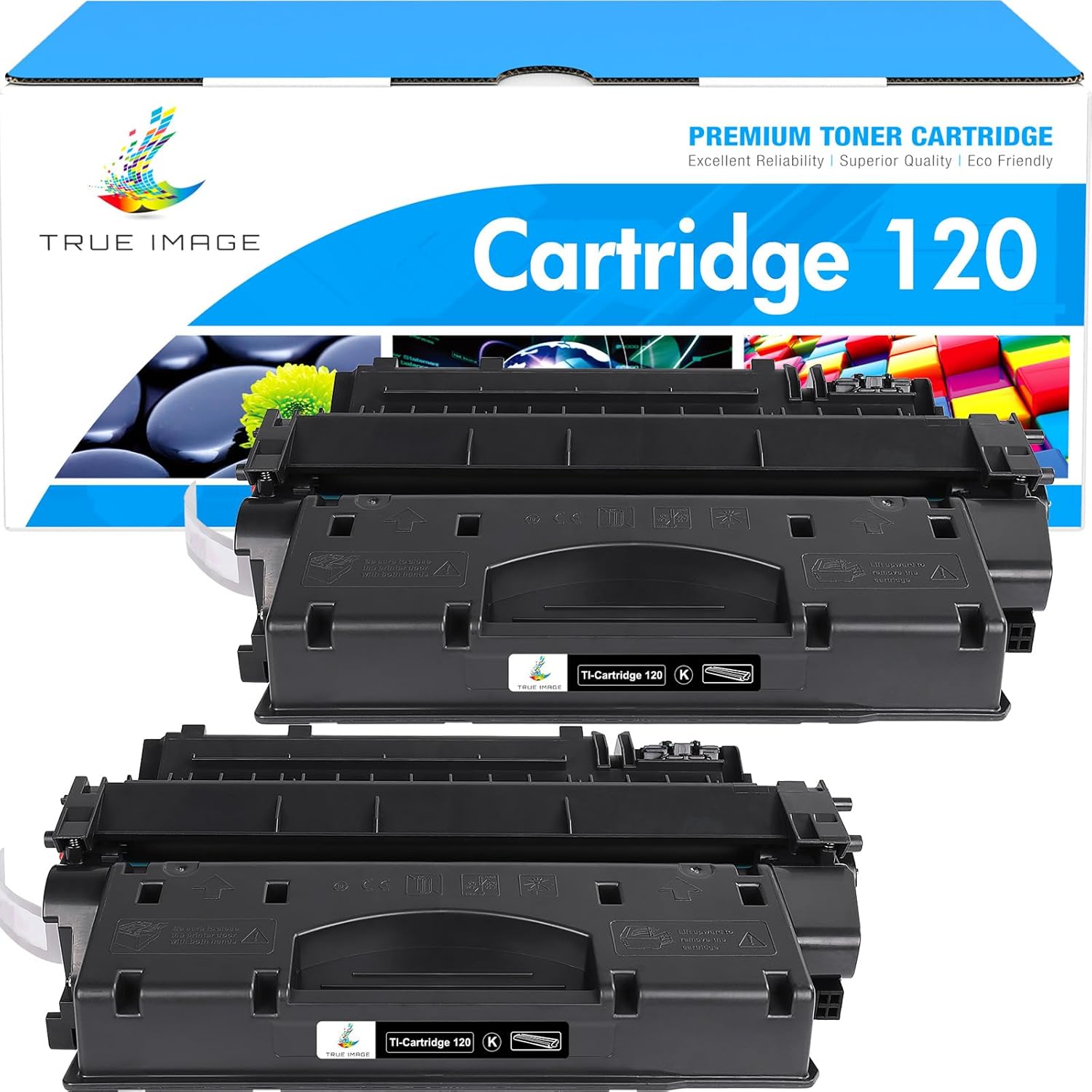 120 Black Toner Cartridge 2-Pack: Compatible Replacement for Canon 120 Toner Car...