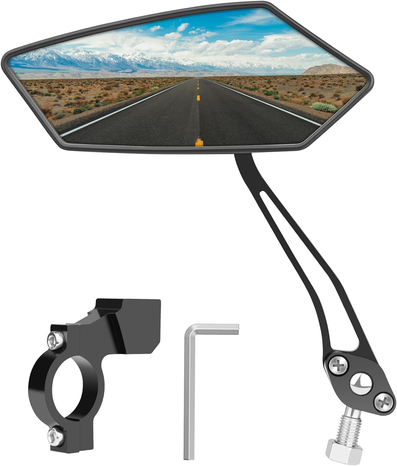 Bike Mirror, HD Wide Angle Large Handlebar Rearview Mirror, Blast-Resistant 360°...