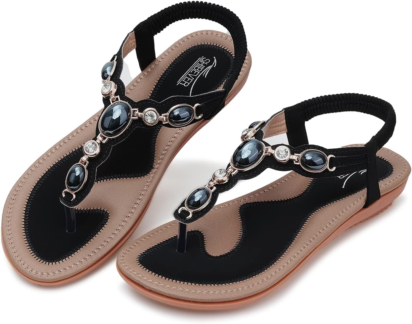 SHIBEVER Flat Sandals for Women Dressy: Summer Com...