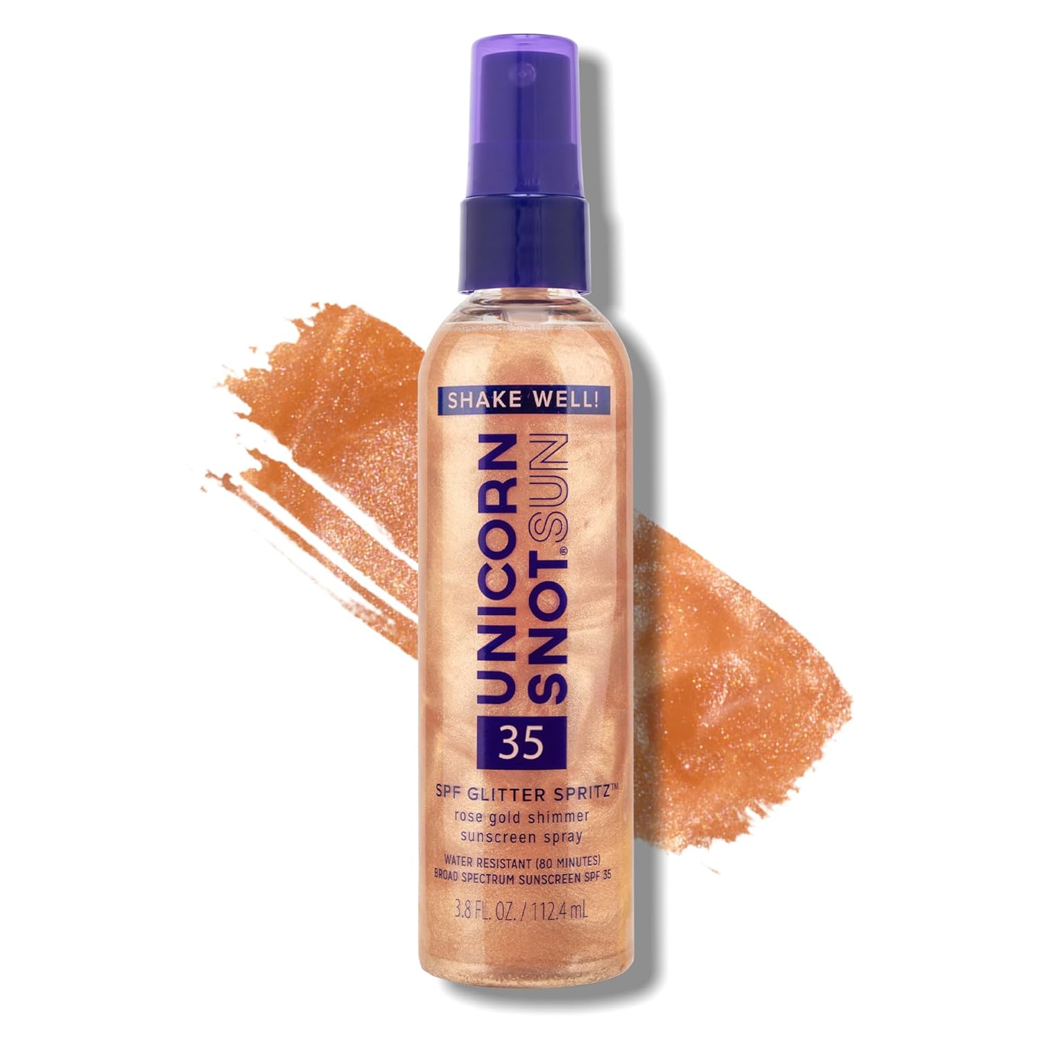 Unicorn Snot Glitter Sunscreen Spritz - SPF 35 Shimmering, Lightweight Spray Sun...