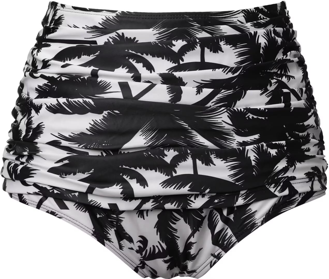 COCOPEAR Women's High Waisted Full Coverage Bikini Bottom Ruched Bathing Suit Bo...