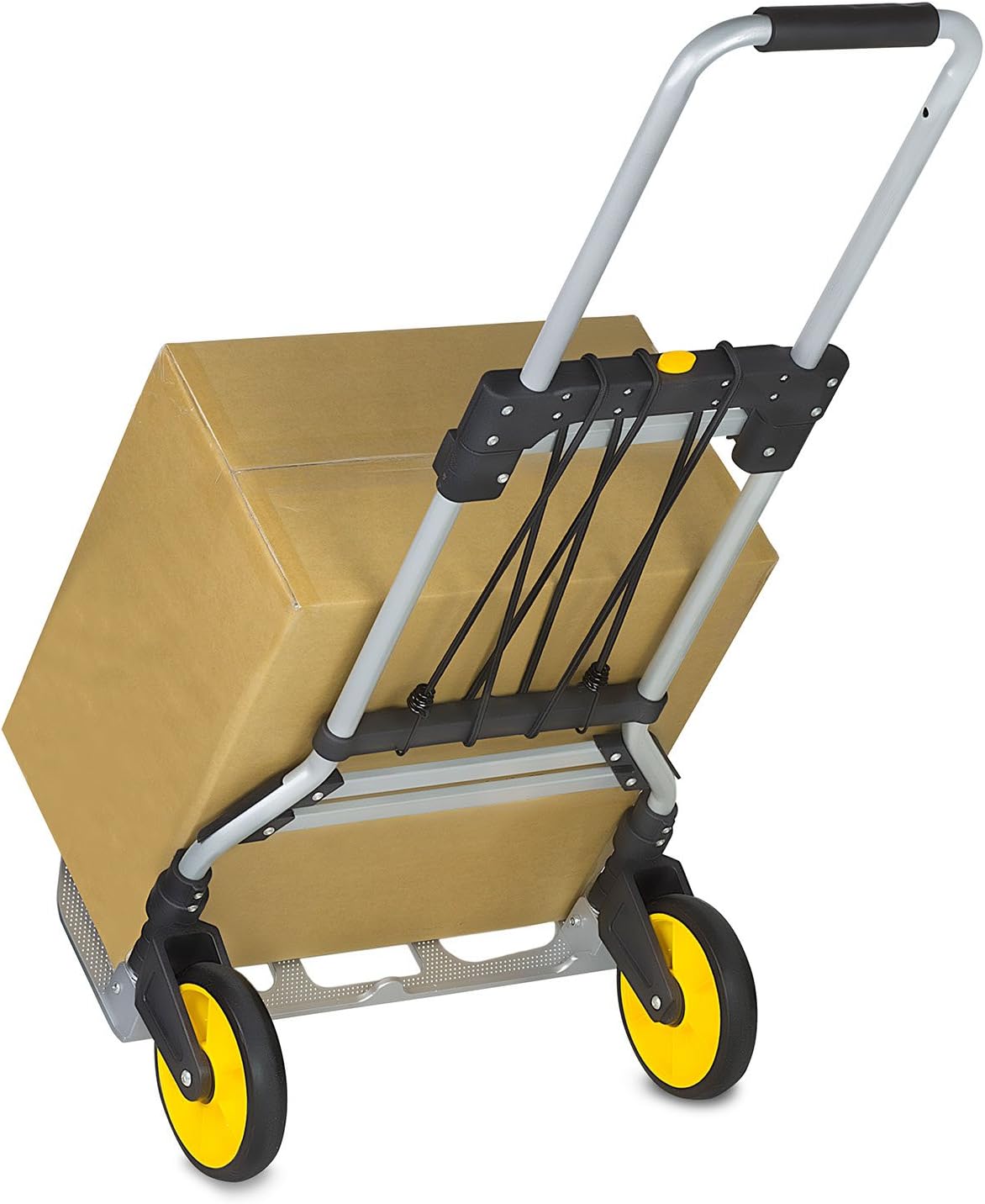 Mount-It! Folding Hand Truck and Dolly, 264 Lb Capacity Heavy-Duty Luggage Troll...