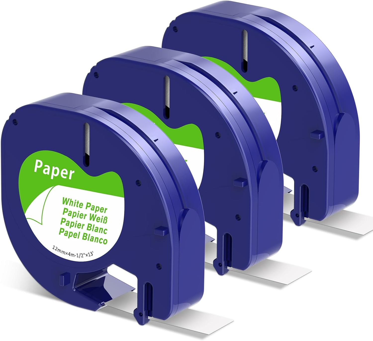 Label KINGDOM Compatible Tape Replace for DYMO LetraTag Refills White Paper Tape...