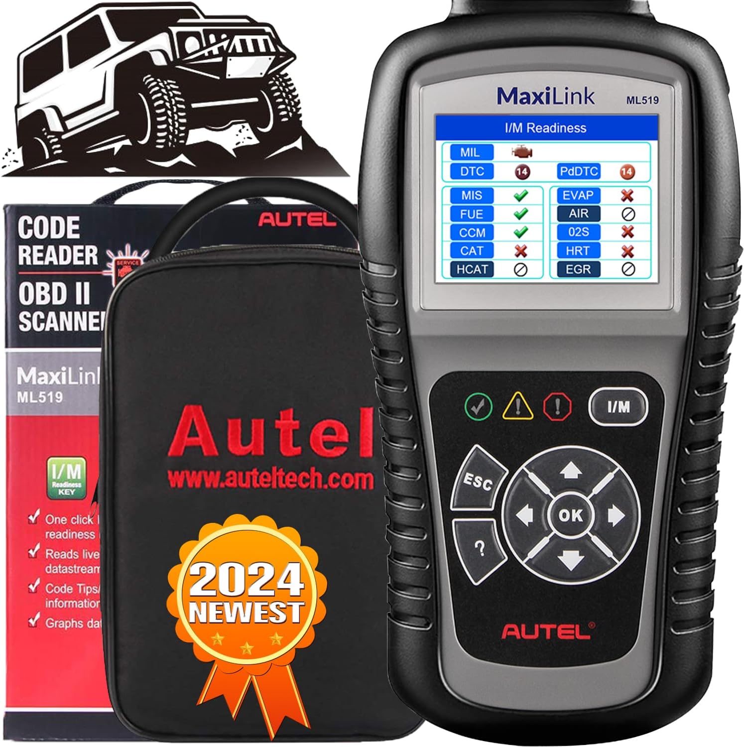 Autel MaxiLink ML519 OBD2 Code Reader [Same with AutoLink AL519], Enhanced Mode...