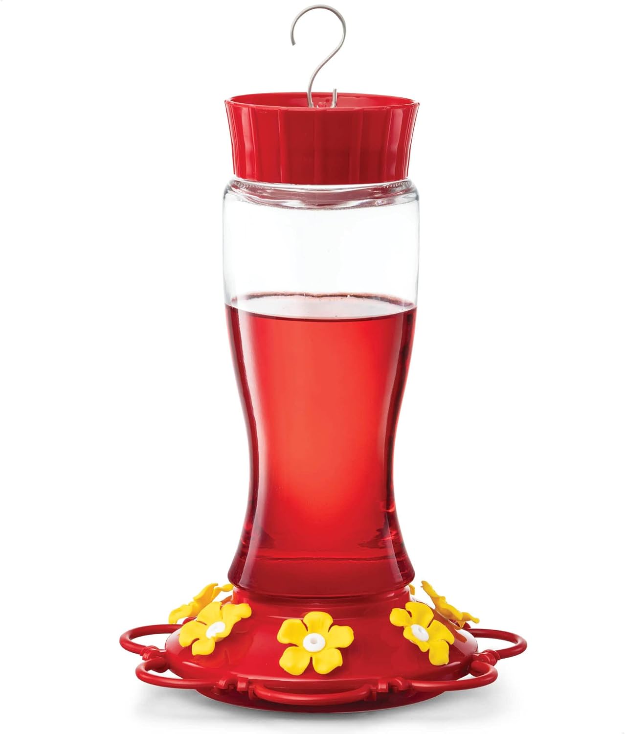 Hummingbird Feeder 30 oz. Glass Hummingbird Feeders for Outdoors - with Built-in...