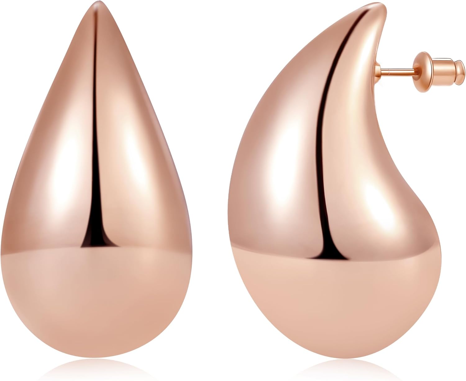 Gacimy Gold Teardrop Earrings Dupes for Women, Chunky Gold Earrings for Women wi...