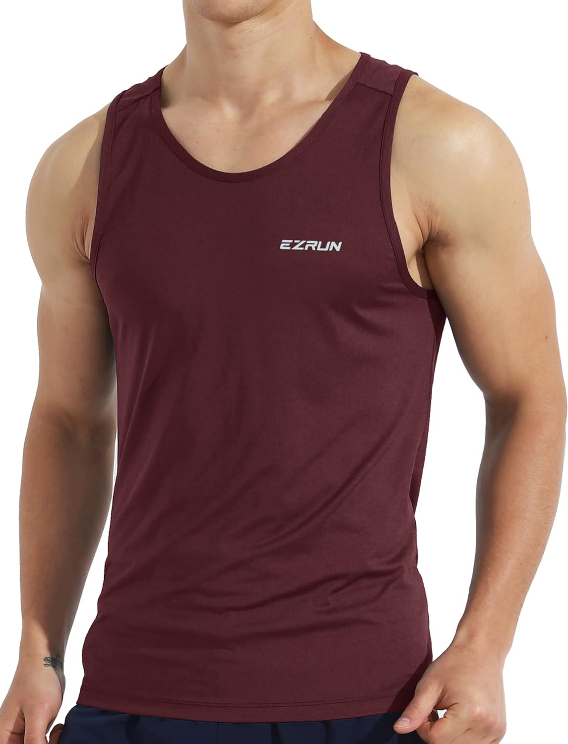 EZRUN Men's Quick Dry Sport Tank Top for Bodybuilding Gym Athletic Jogging Runni...