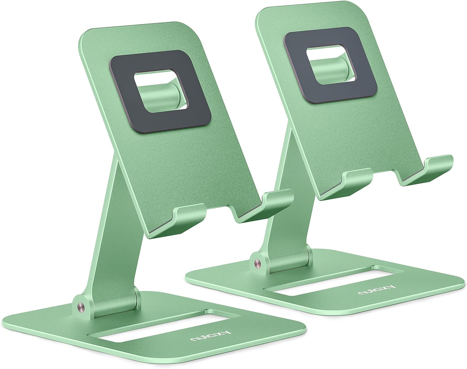 Nulaxy 2 Pack Dual Folding Cell Phone Stand, Fully Adjustable Phone Holder for D...