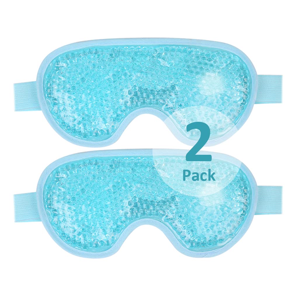 NEWGO Cold Eye Mask Cooling Eye Mask Eye Ice Pack for Puffiness, Reusable Ice Ey...