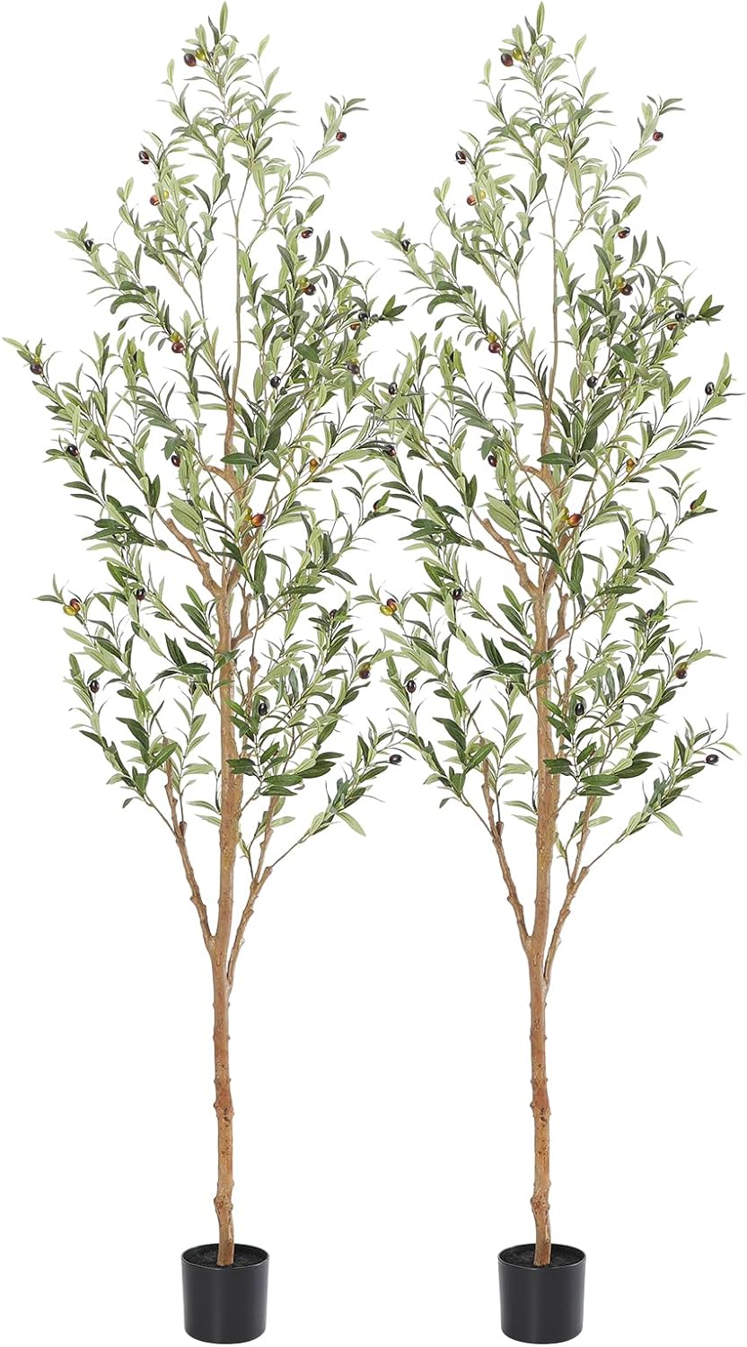 Faux Olive Tree 7ft，Olive Trees Artificial Indoor...