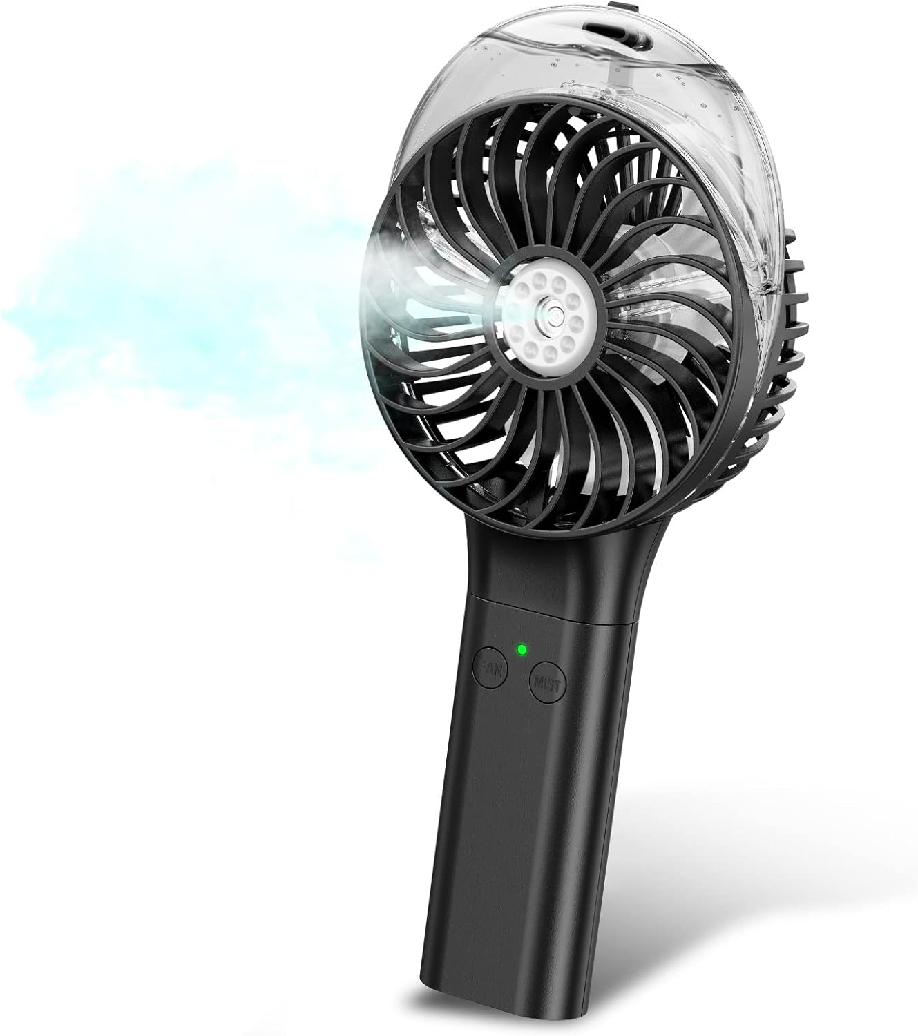 MORECORE Portable Handheld Misting Fan, Battery Operated Personal Spray Water Mi...