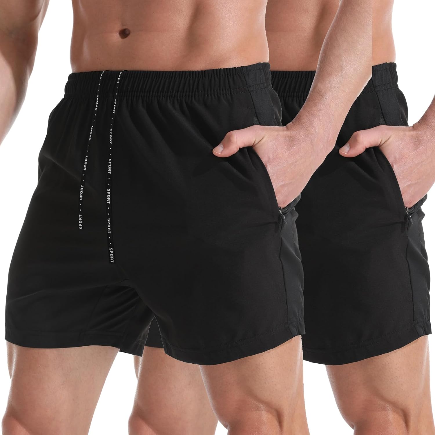 Gym Shorts for Men 5 Inch - Lightweight Mens Athletic Shorts Quick Dry Workout R...