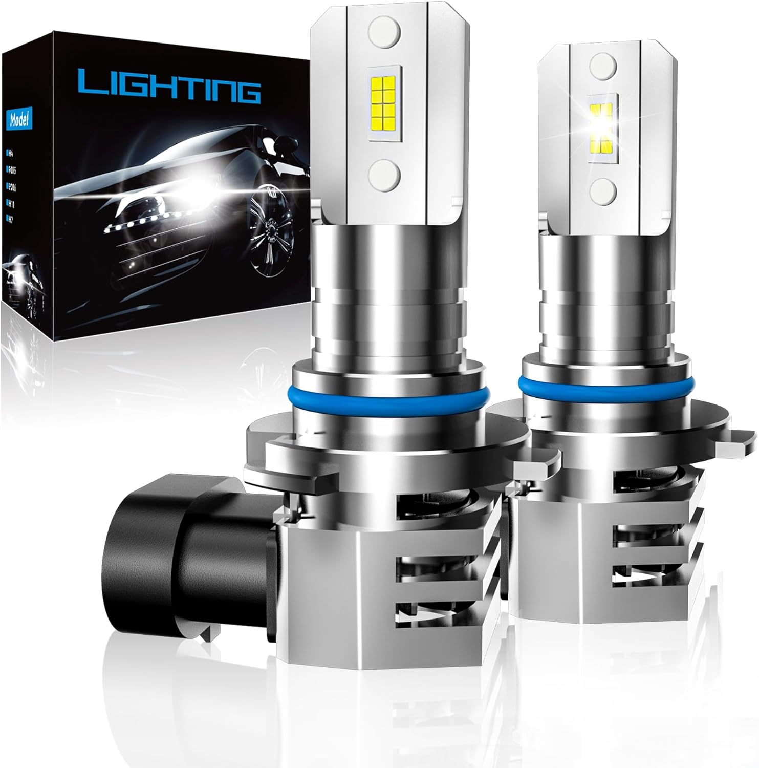 9005/HB3 Bulbs, Fog Light 6000K Cool White with Cooling Fan, Plug-N-Play, Pack o...
