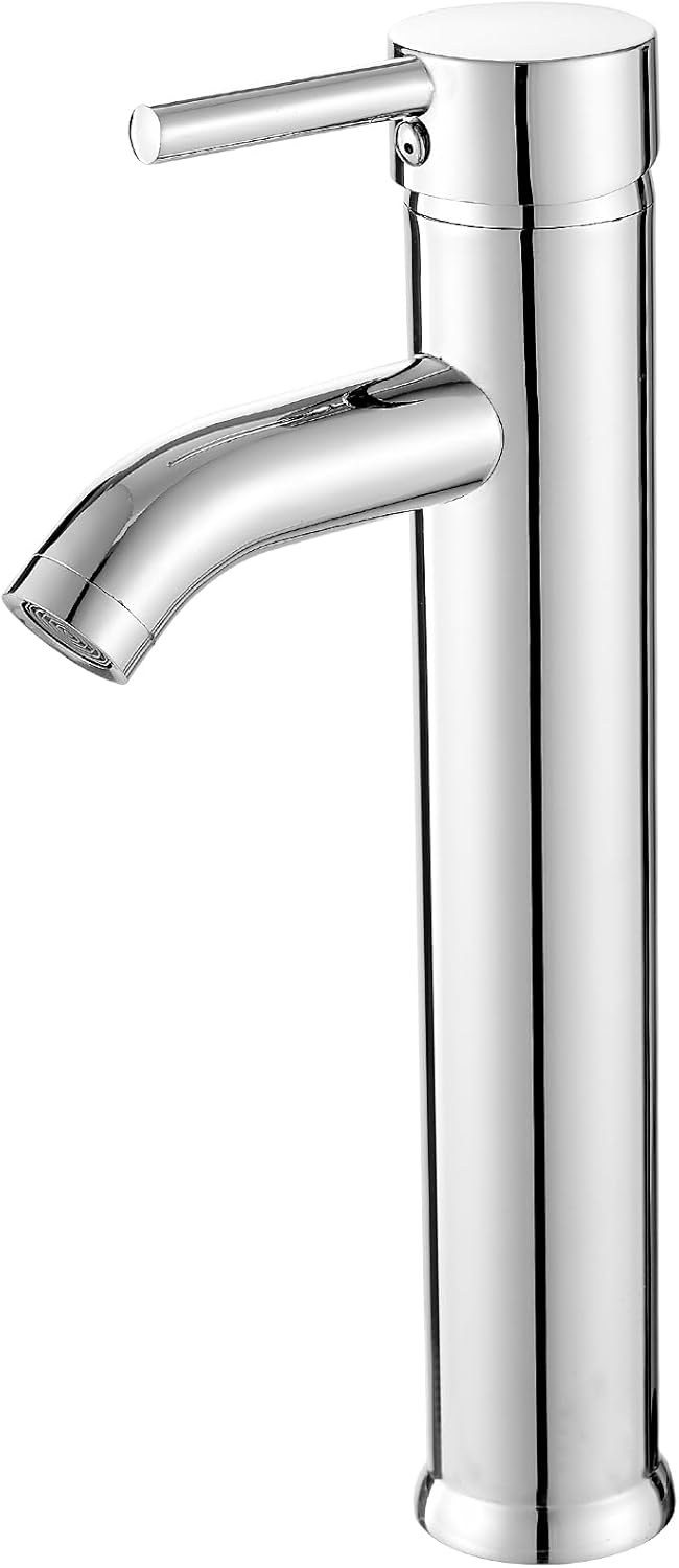 Bathroom Vessel Sink Faucet Modern Basin Mixer Tap Chrome Tall body Single Handl...