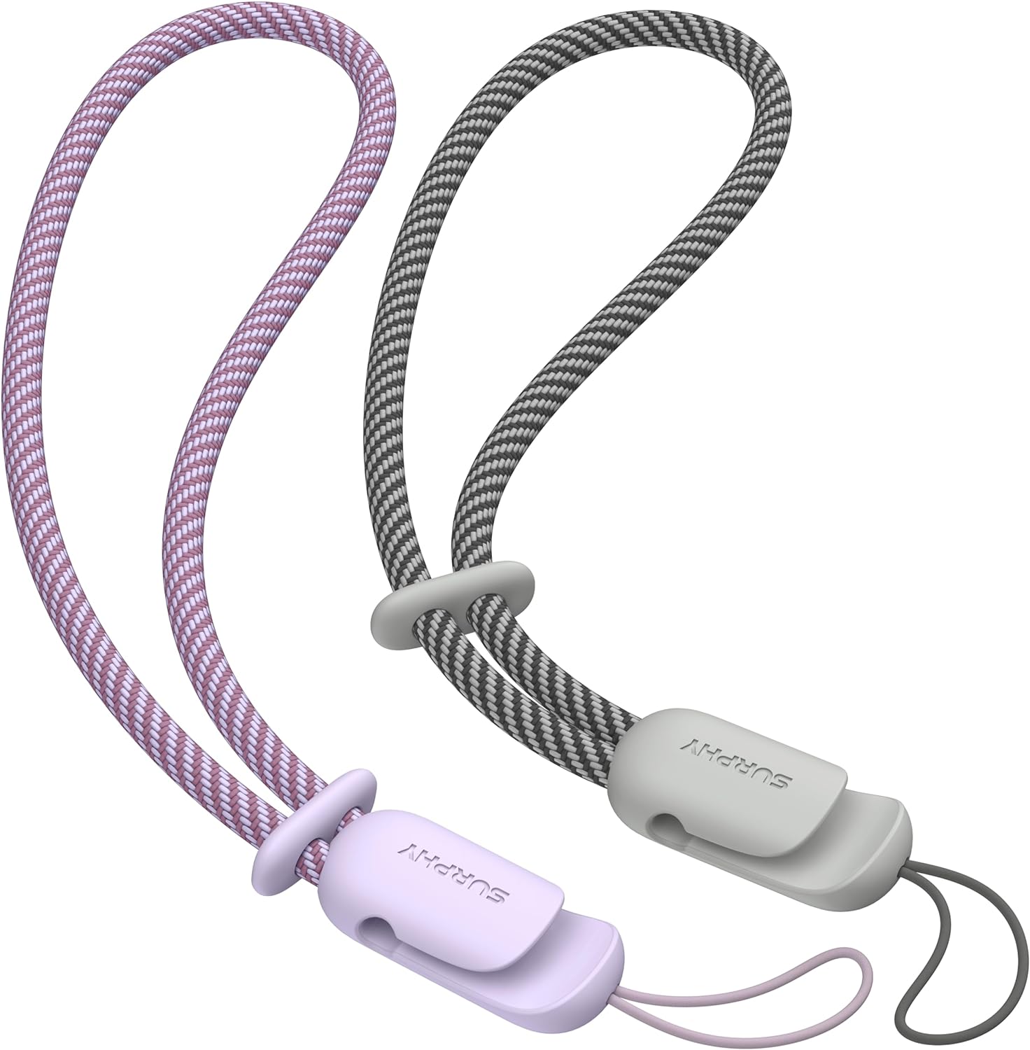 SURPHY 2 Pack Lanyard, Phone Strap, Adjustable Phone Lanyard with Two-Color Brai...