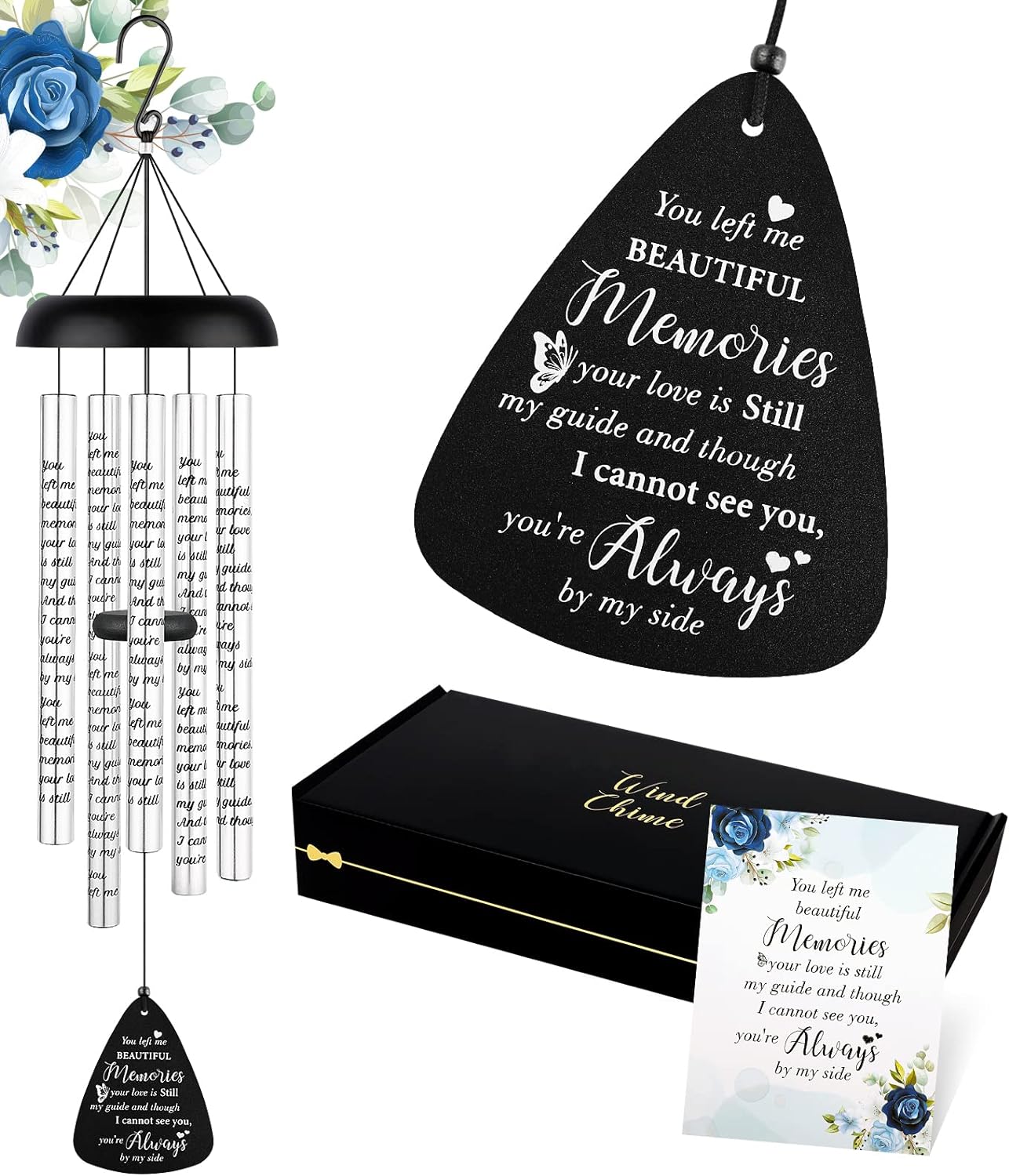 Sympathy Gift Wind Chimes for Outside - Memorial Wind Chimes Gifts for Loss of M...
