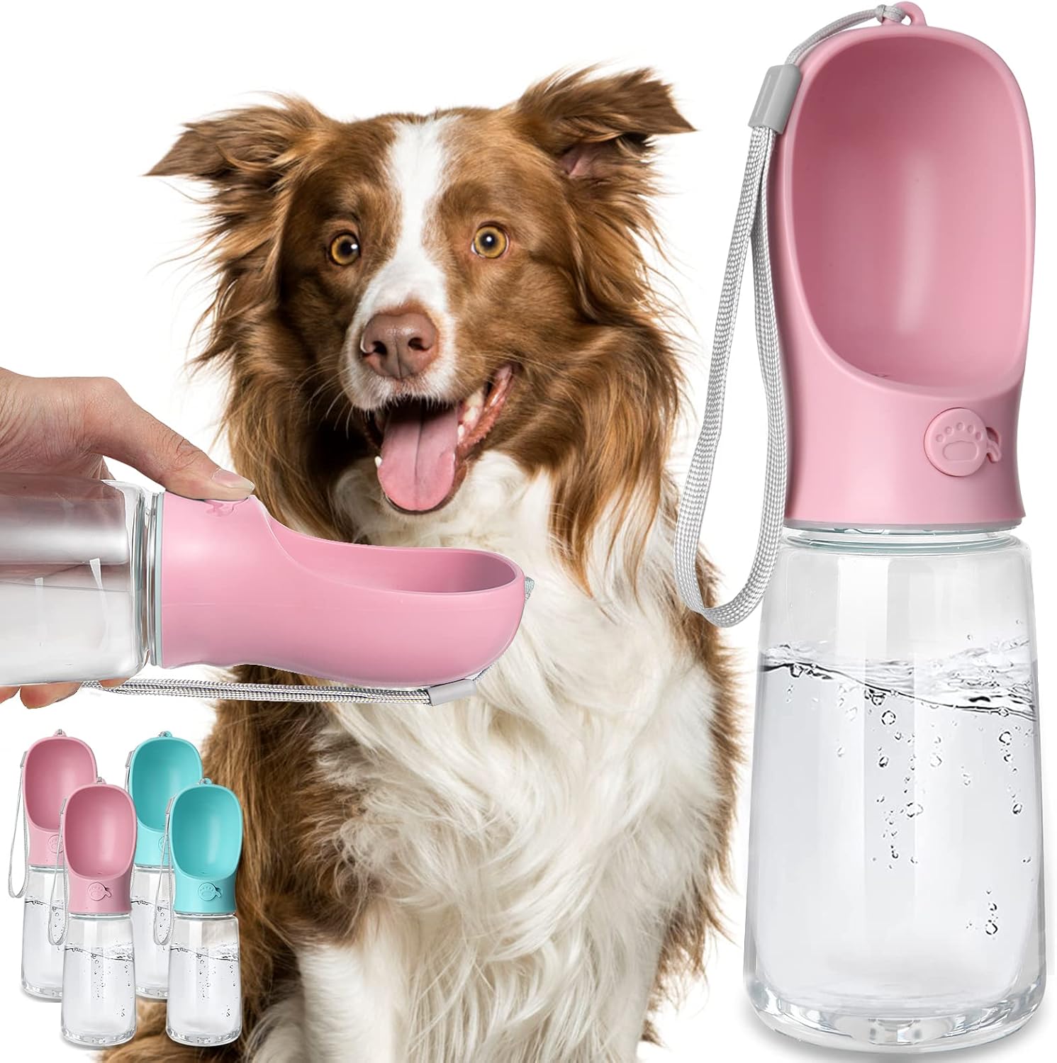 Kalimdor Dog Water Bottle, Leak Proof Portable Puppy bowl Water Dispenser with D...