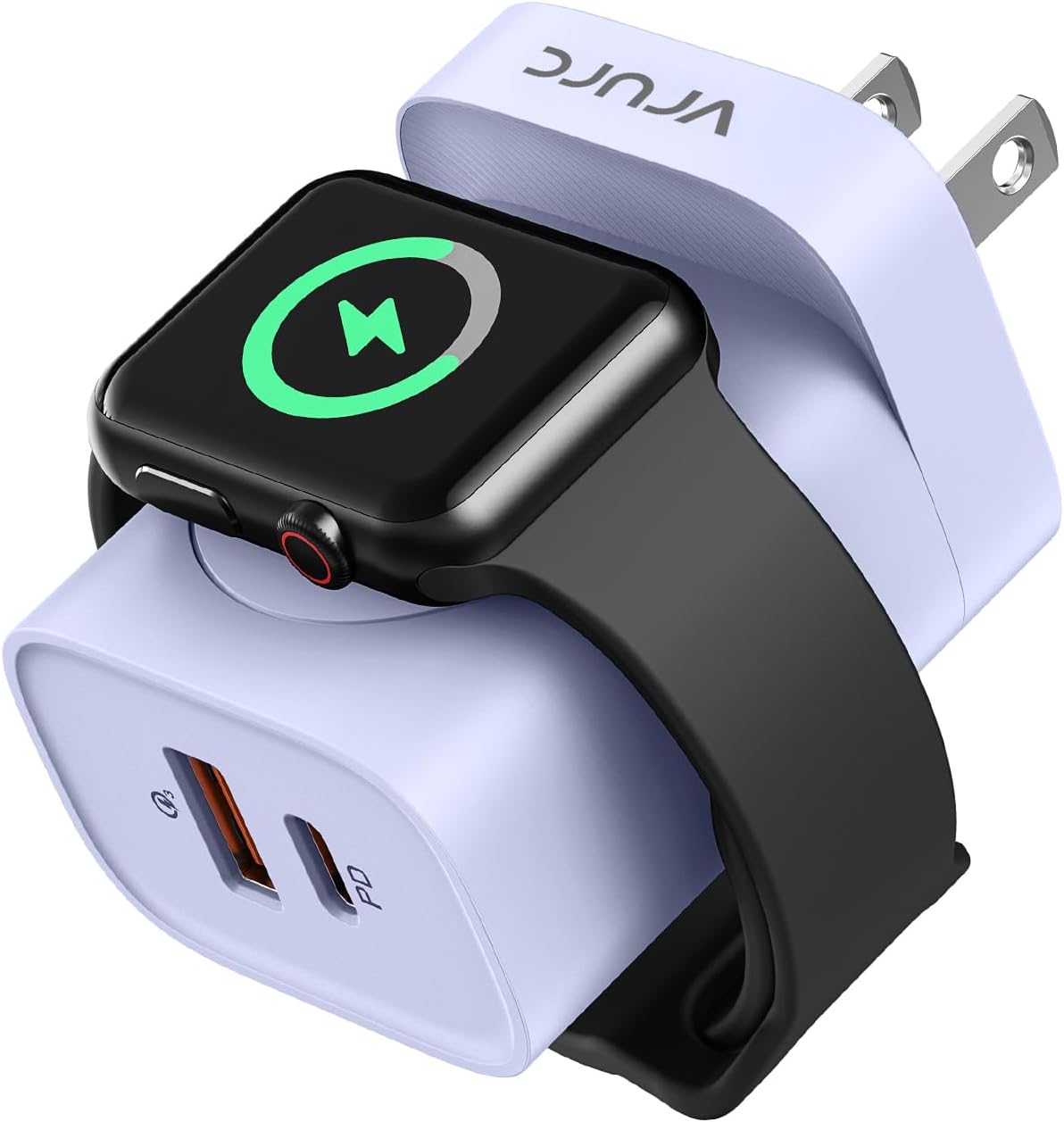 VRURC for Apple Watch Charger, 20W PD 3-in-1 Charger with Magnetic Wireless Char...