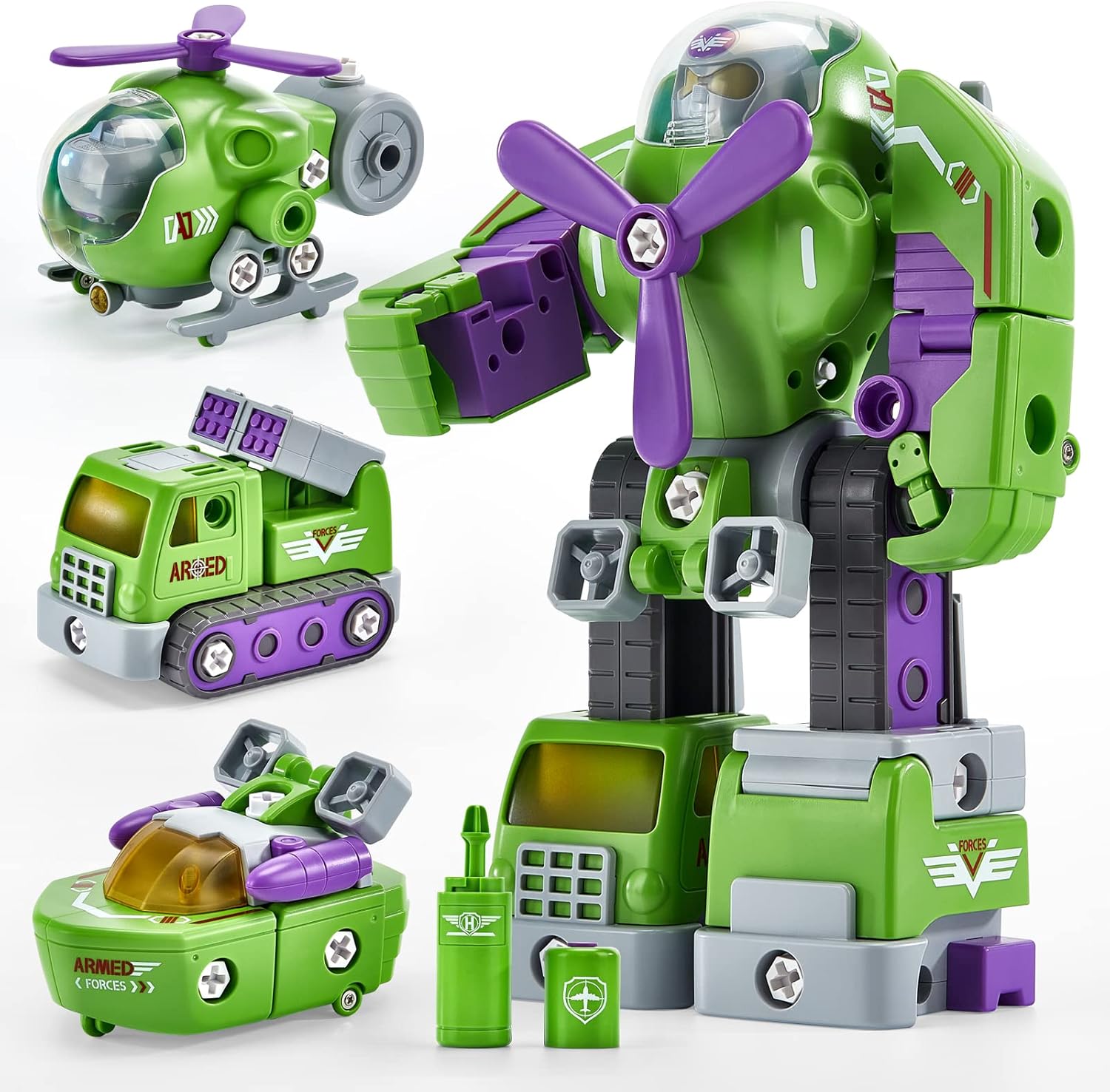 4 Year Old Boy Toys - 3 in 1 Take Apart Helicopter...