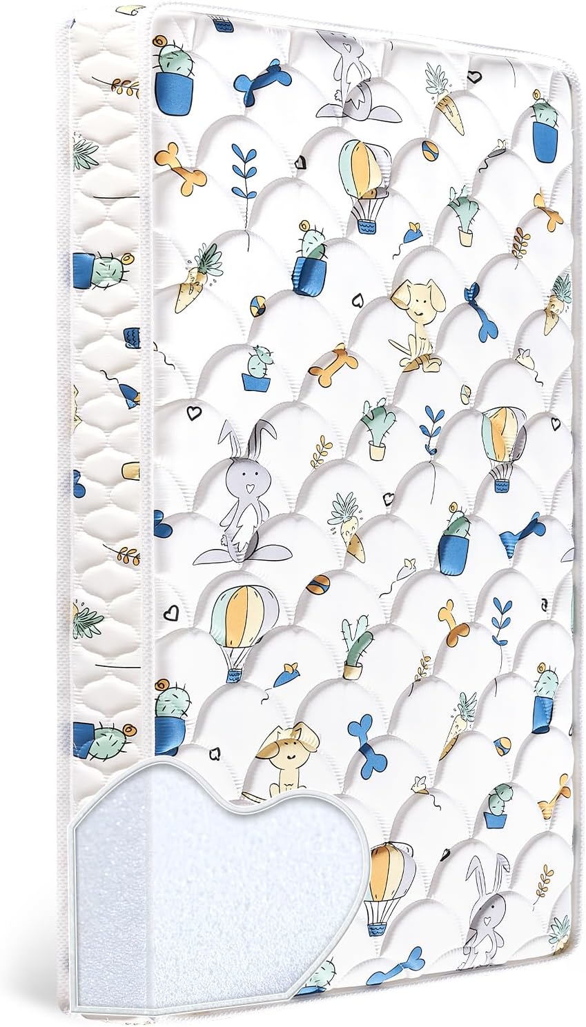 Premium 5" Crib Mattress and Toddler Mattress, Dua...