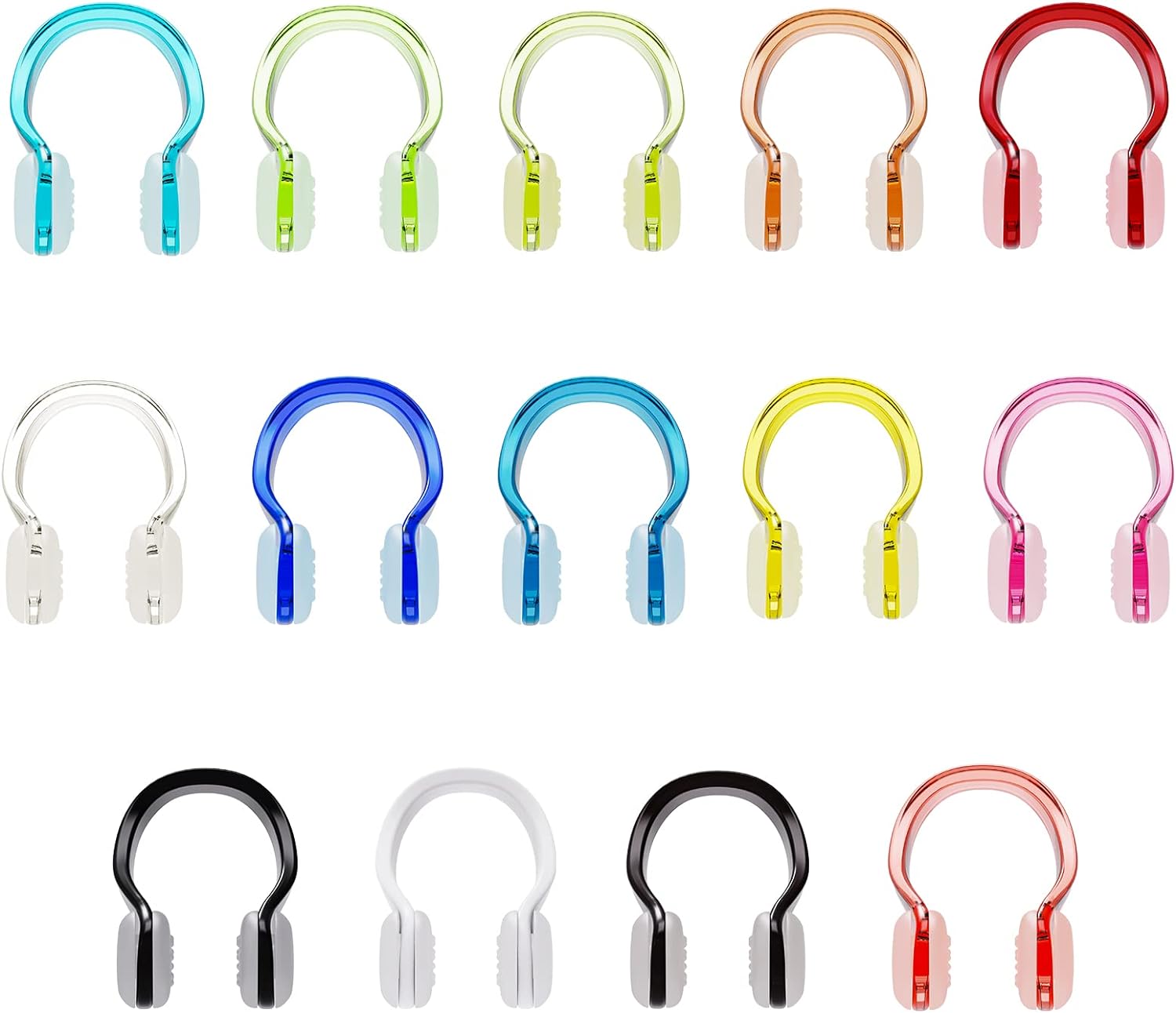 Swimming Nose Clip, 14 Packs Swim Nose Plugs with Waterproof Silica Gel for Kids...