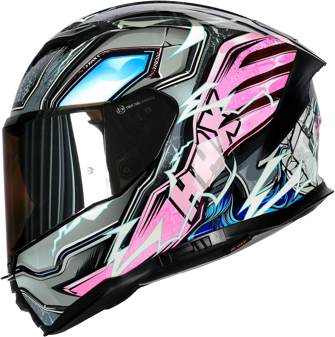 HAX Force Aerodynamic Full Face Helmet for Street & E-Bikes DOT & ECE Certified...
