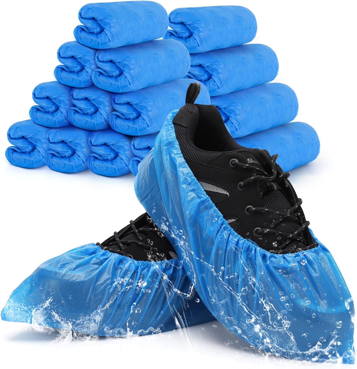 Shoe Covers Disposable Non Slip for Indoors Pack of 200 (100 pairs) Recyclable S...