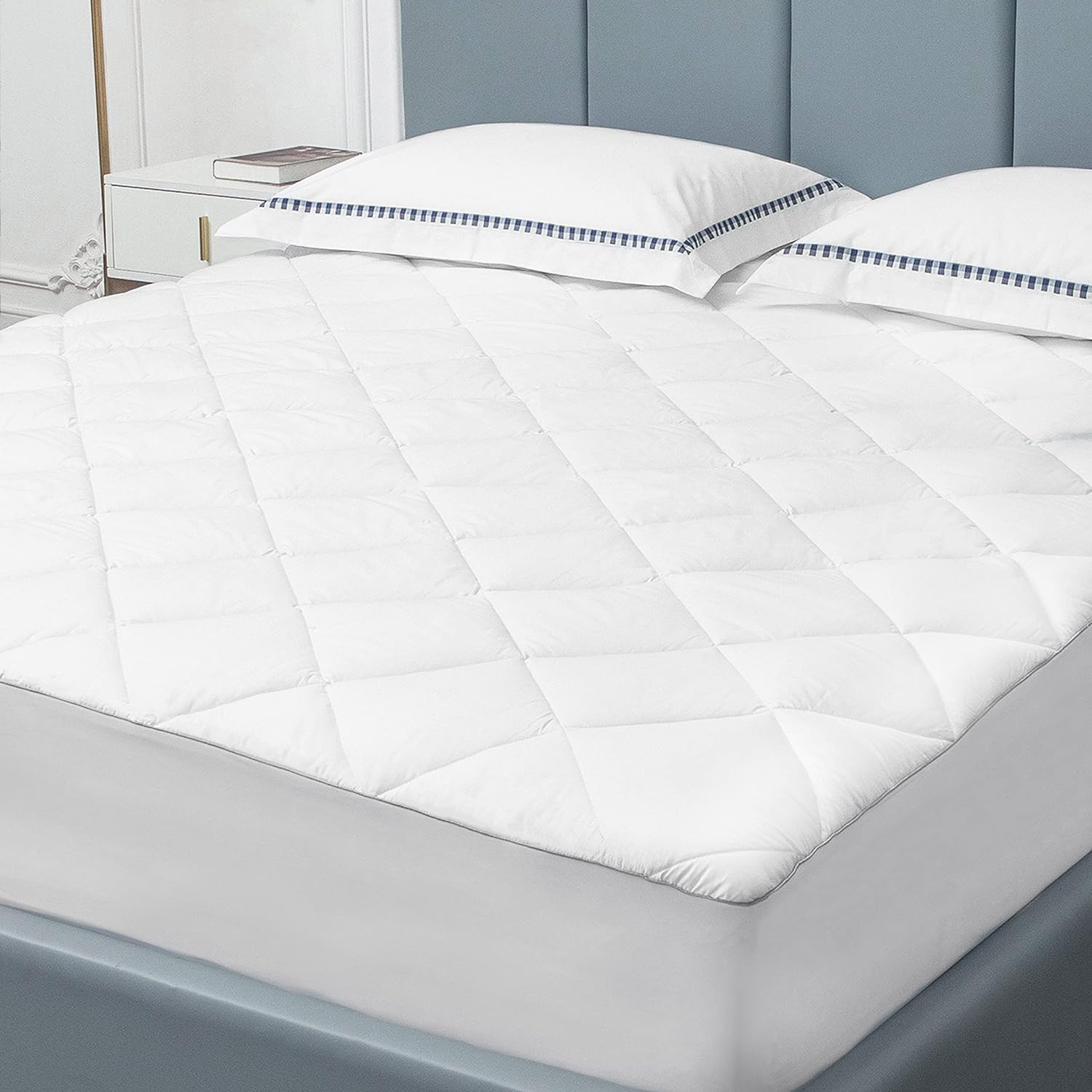 Sunflower Full Mattress Pad, Hypoallergenic Cotton Mattress Cover, 18-22" Extra...