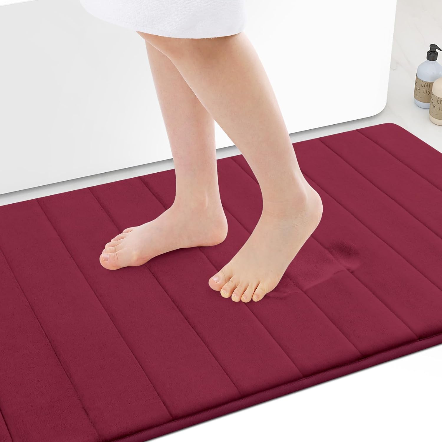 Colorxy Memory Foam Bath Mat 24x16, Ultra Soft and Absorbent Bathroom Rugs, Non-...