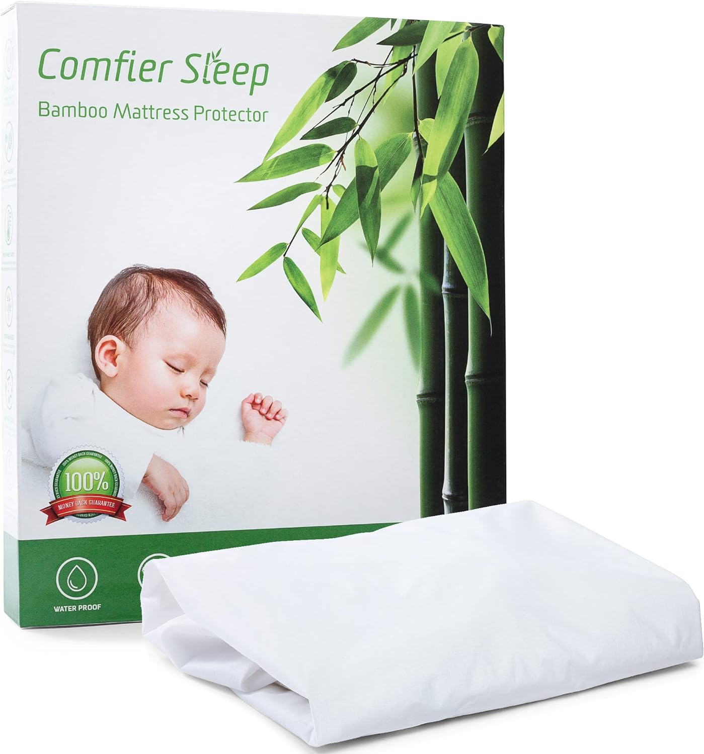 Waterproof Cot bed Mattress Protector 120 x 60 cm Super Soft 100% Bamboo Mattres...