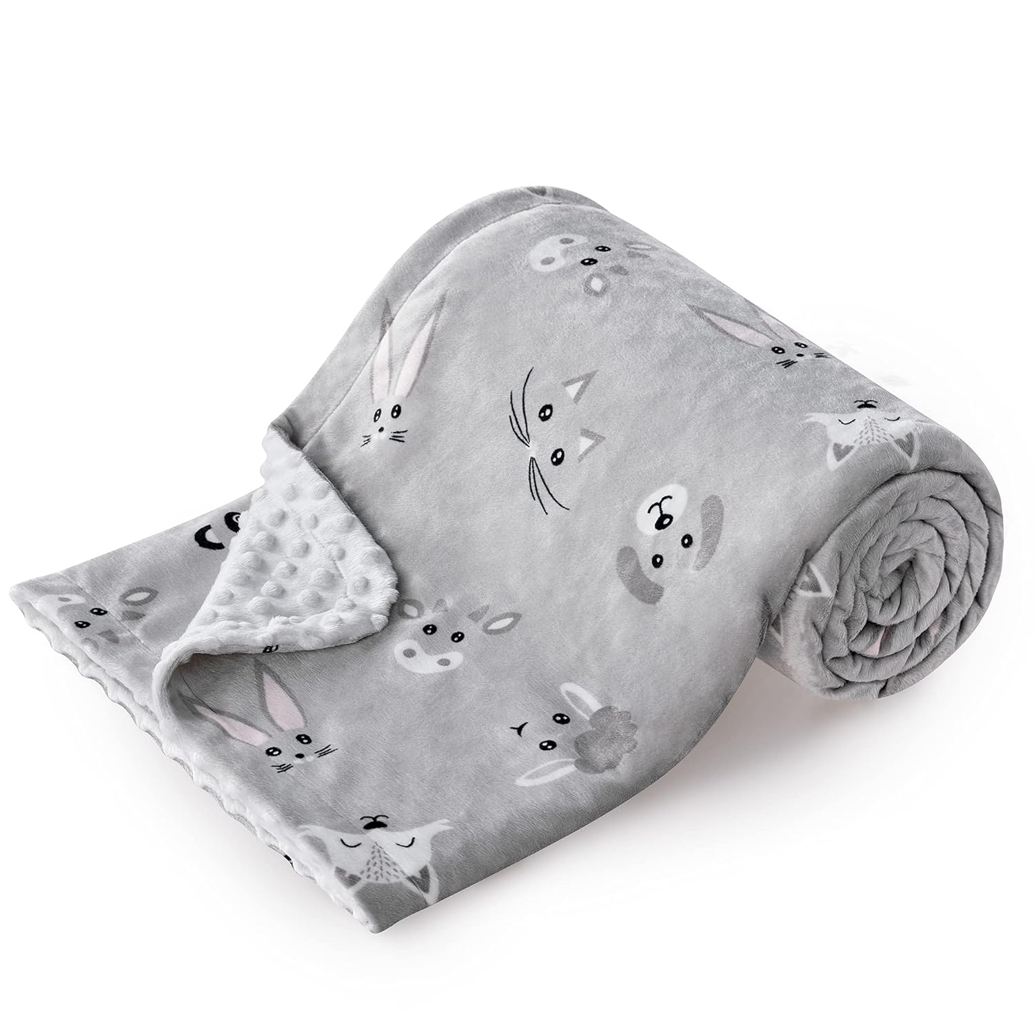 DaysU Silky Micro Soft Plush Baby Blankets Unisex with Print Animal Pattern and...