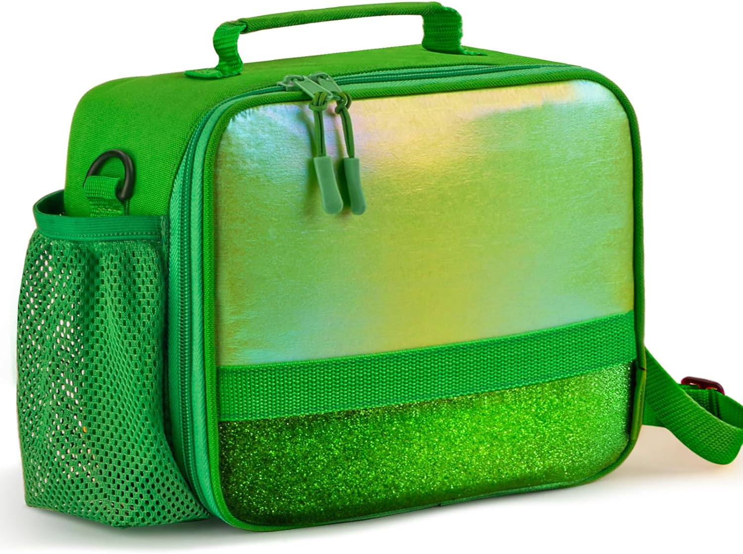 Cerbonny Kids Lunch Box, Grass Green, Insulated, Durable Polyester with Zipper P...