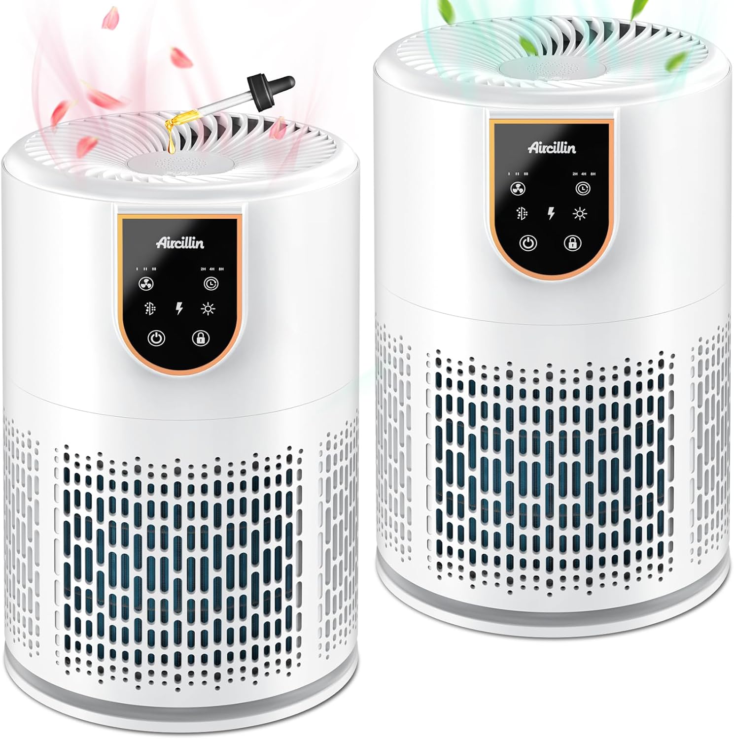 2 Pack Air Purifiers for Home, H13 True HEPA Air Purifiers for Home Large Room w...