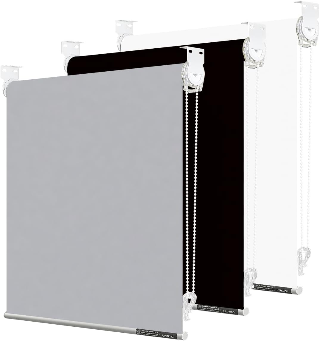 70% Blackout Roller Window Shades, Room Darkening Window Blinds with Thermal Ins...