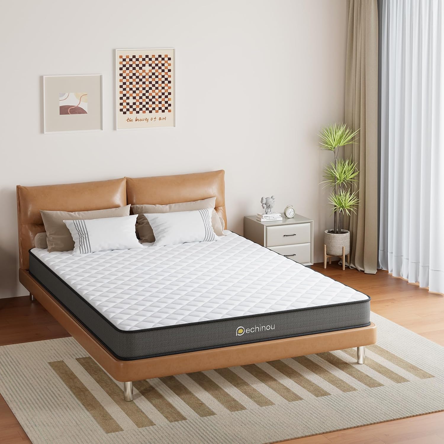 Twin Size Mattress, 6 INCH Twin Mattress in a Box with Gel Memory, Comfort Hybri...