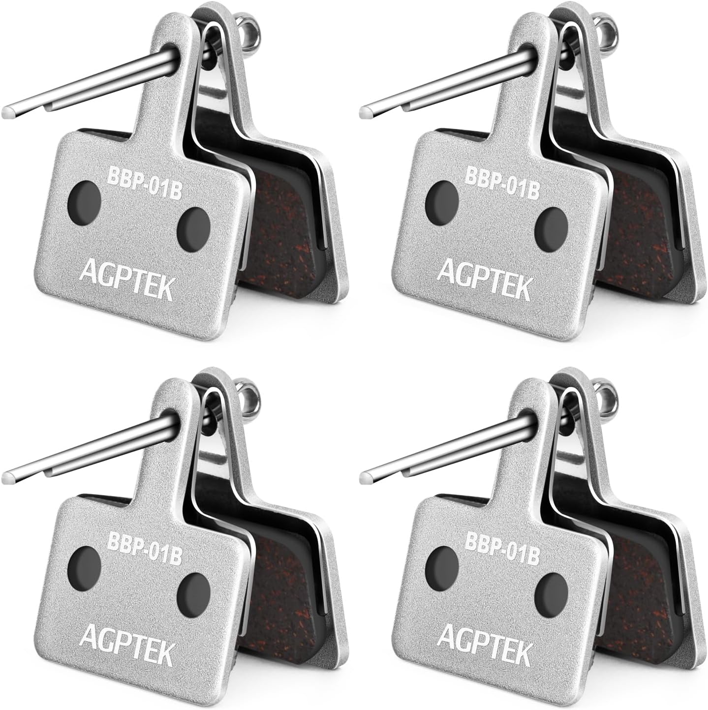 AGPTEK Bike Brake Pads, High-Performance Brake Pads, Disc Brake Pads & Spring (S...