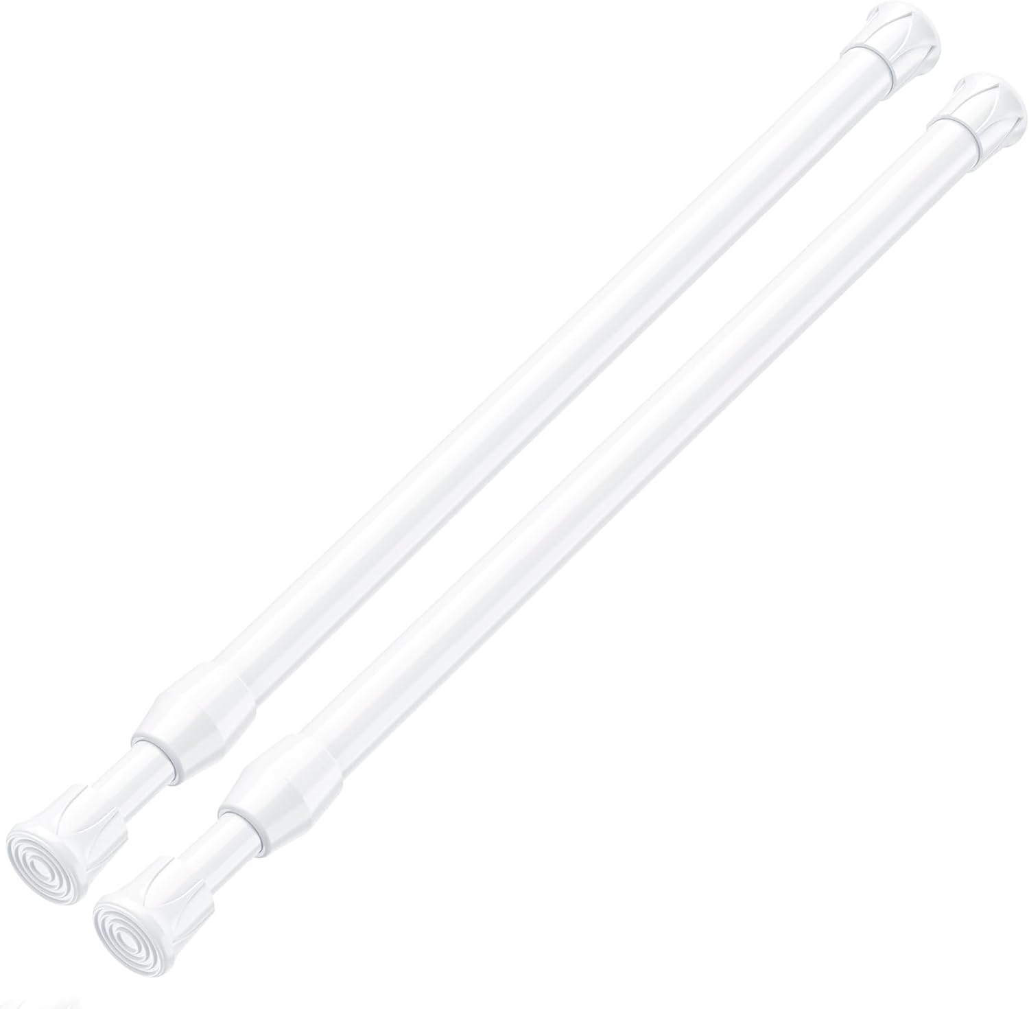 2pcs small Tension Rod 12 to 20 Inch, white Tension Rod Adjustable tension curta...