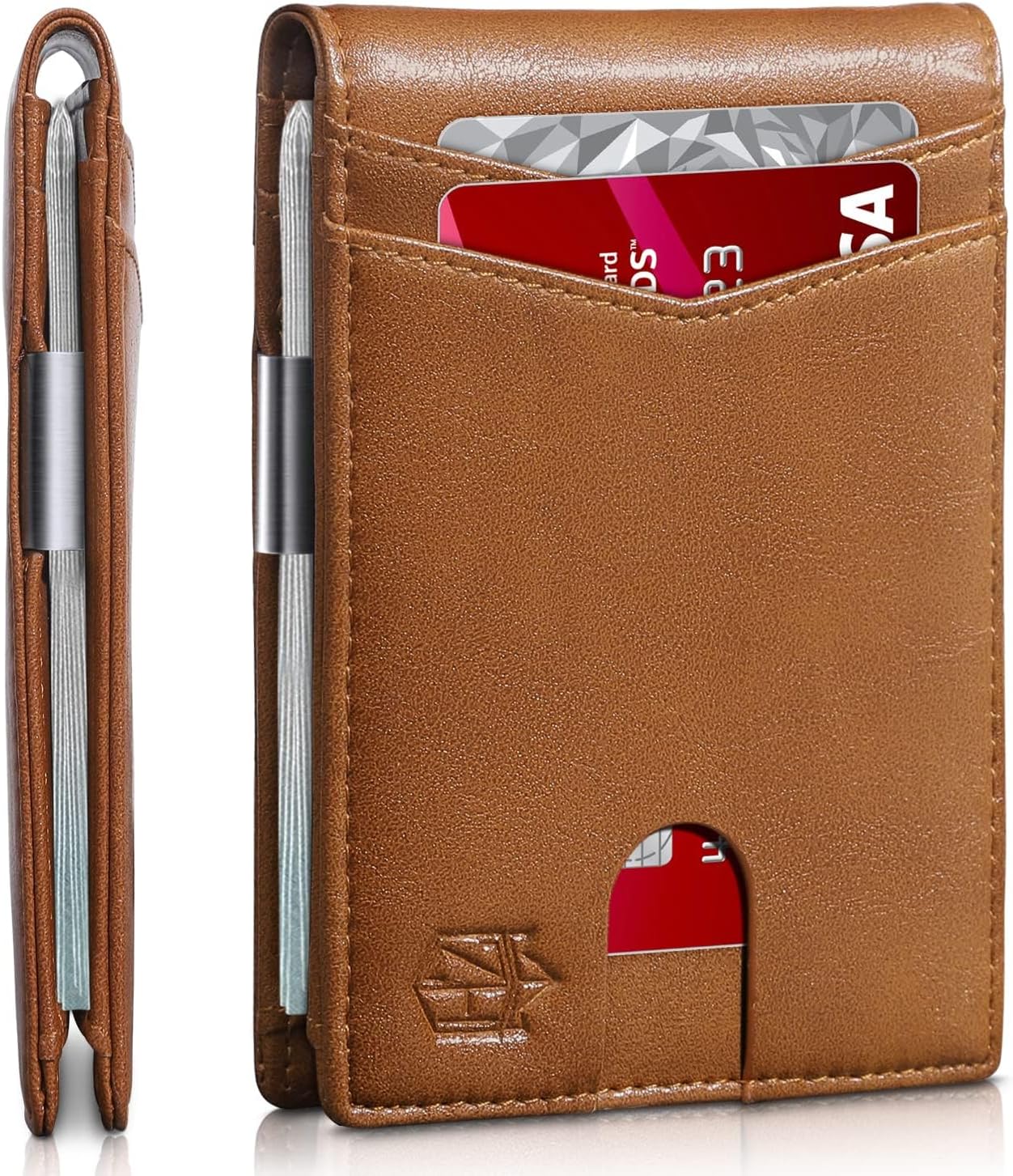 Zitahli Slim Wallet for Men Gifts 12 Card Slots ID Window With Money Clip Minima...