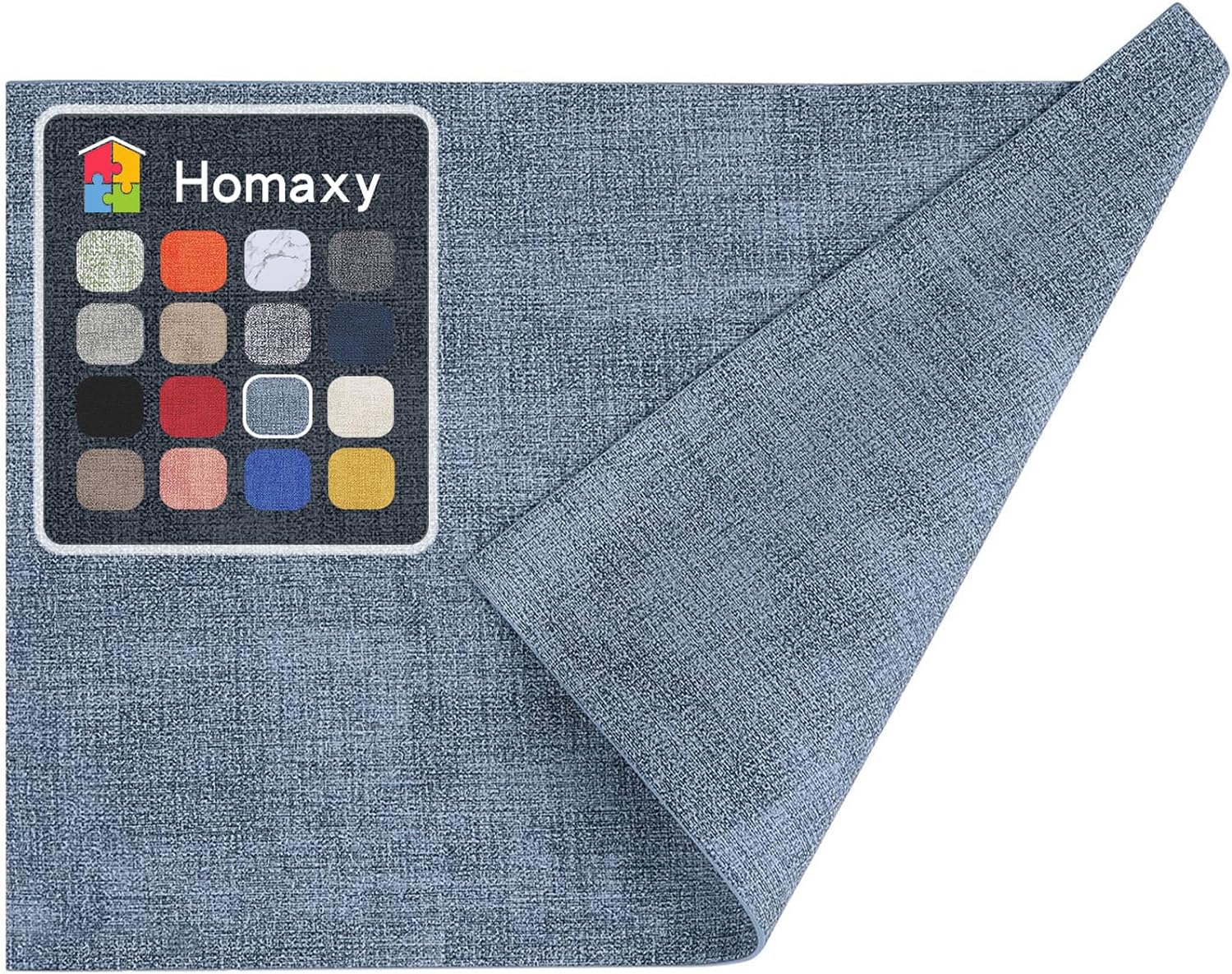 Homaxy Faux Leather Heat Resistant Placemats for Dining Table Set of 6, Waterpro...