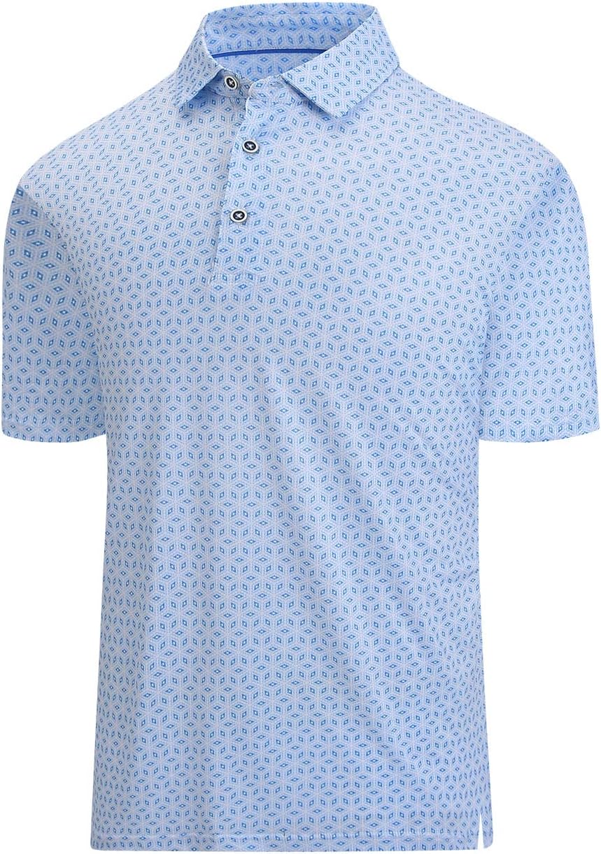 Hodaweisolp Golf Shirts for Men Dry Fit Print Moisture Wicking Performance Short...