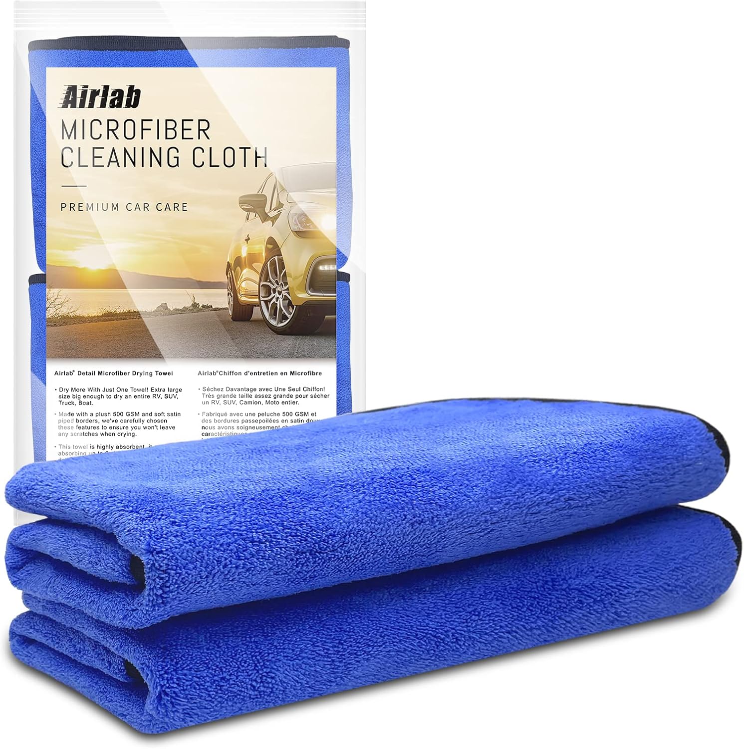 Airlab XL Microfiber Towels for Cars Drying Super Absorbent Auto Detailing Plush...