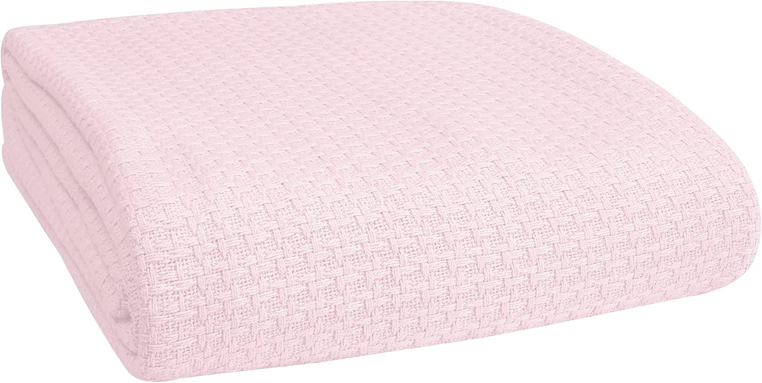 BELIZZI HOME 100% Cotton Bed Blanket, Breathable Bed Blanket Full Queen Size, Co...