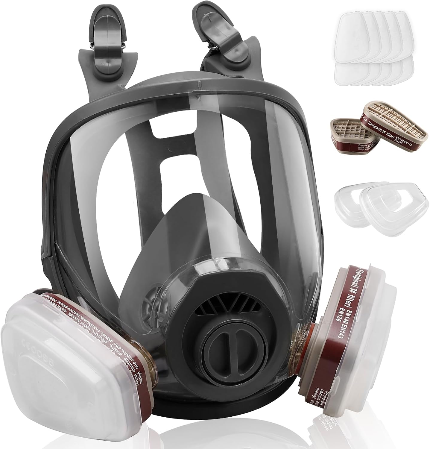Gas Masks Survival Nuclear and Chemical - Reusable Full Face Respirator Gas Mask...