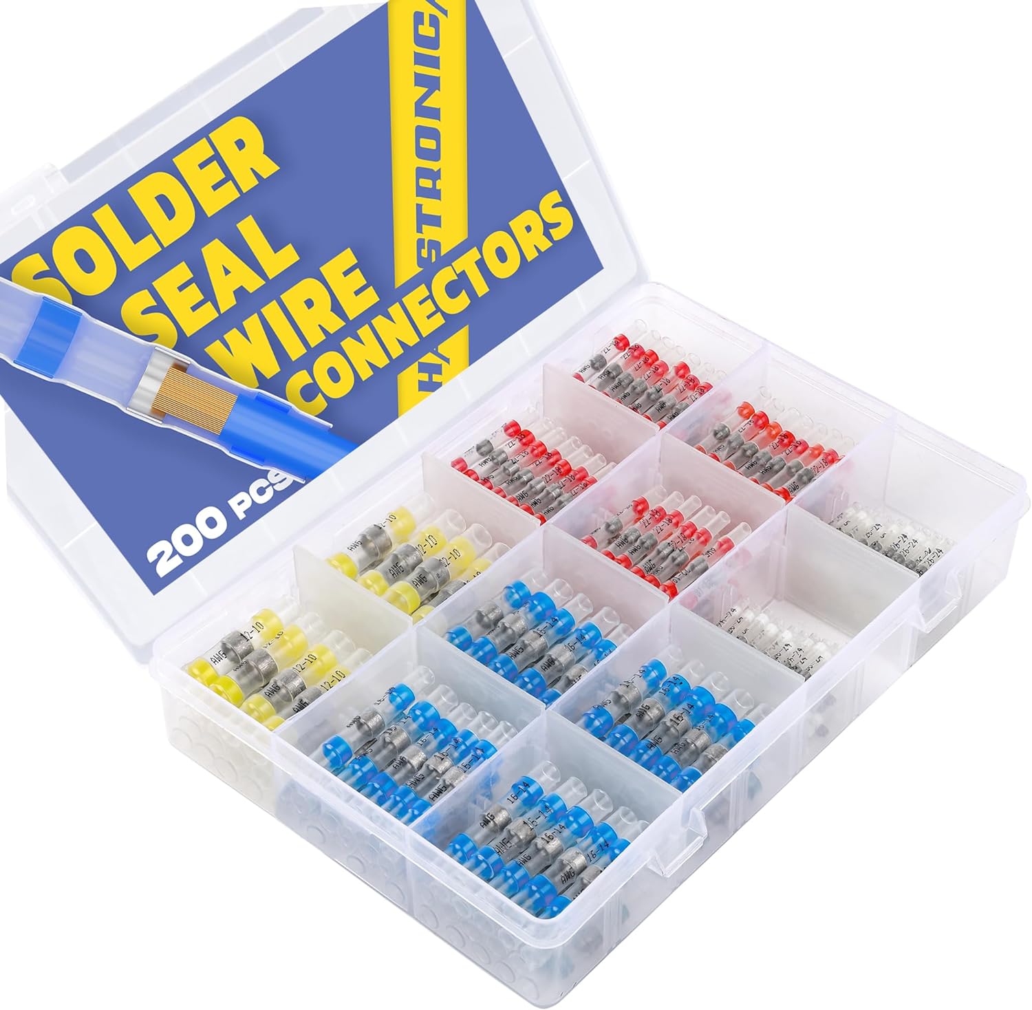 200PCS Solder Seal Wire Connectors-haisstronica-He...