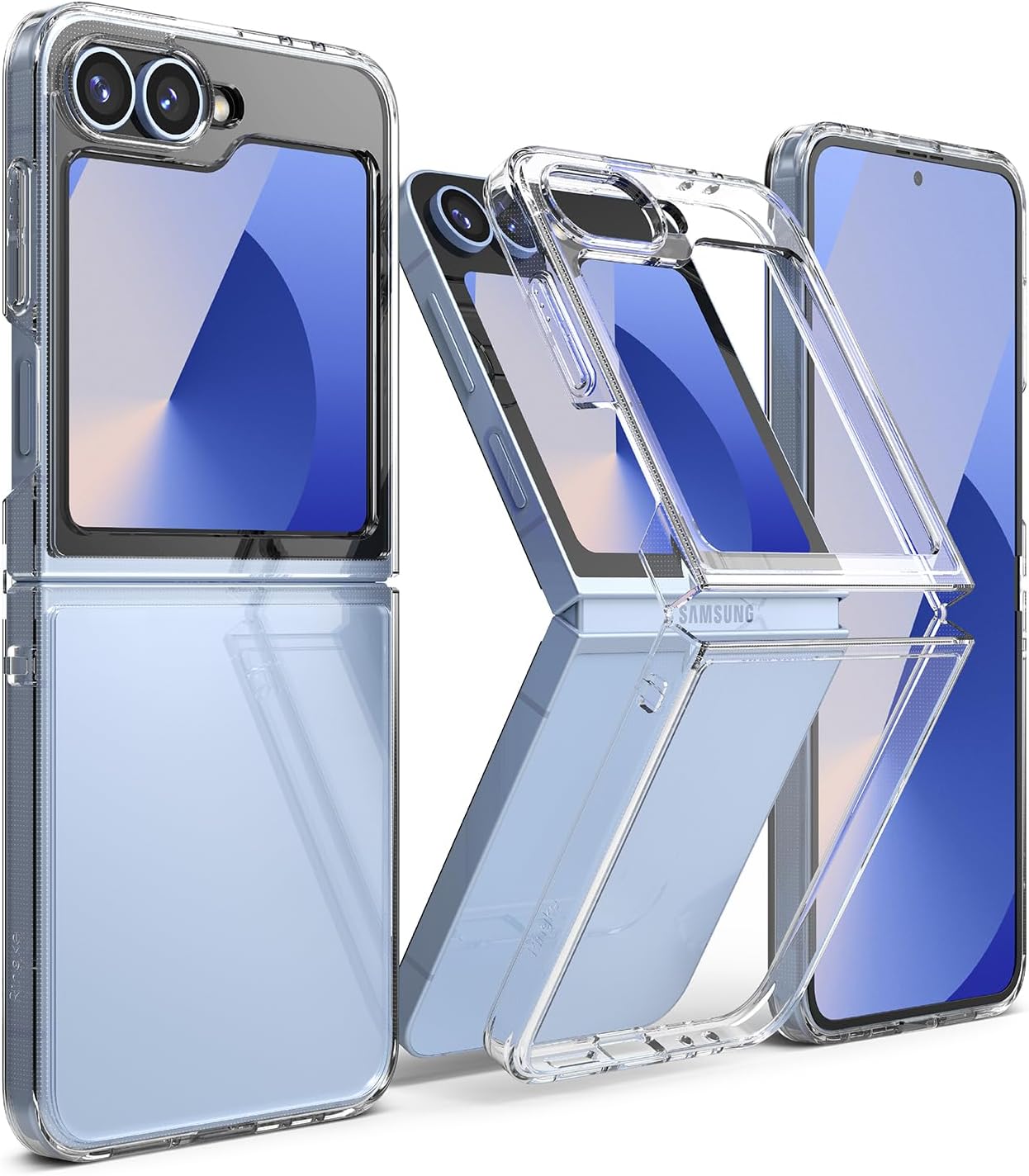 Ringke Fusion Compatible with Samsung Galaxy Z Flip 6 Case, Transparent Non-Slip...