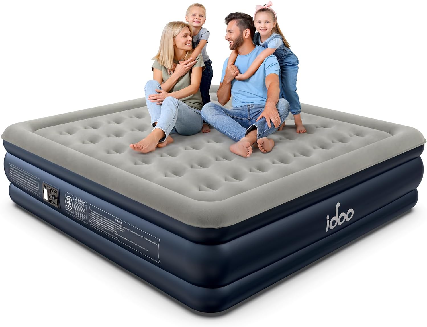 iDOO King Air Mattress with Built in Pump, 18" Rai...