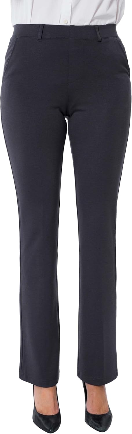 Marycrafts Women's Pull On Stretch Yoga Straight Dress Work Pants 29" /31"/33" 8...
