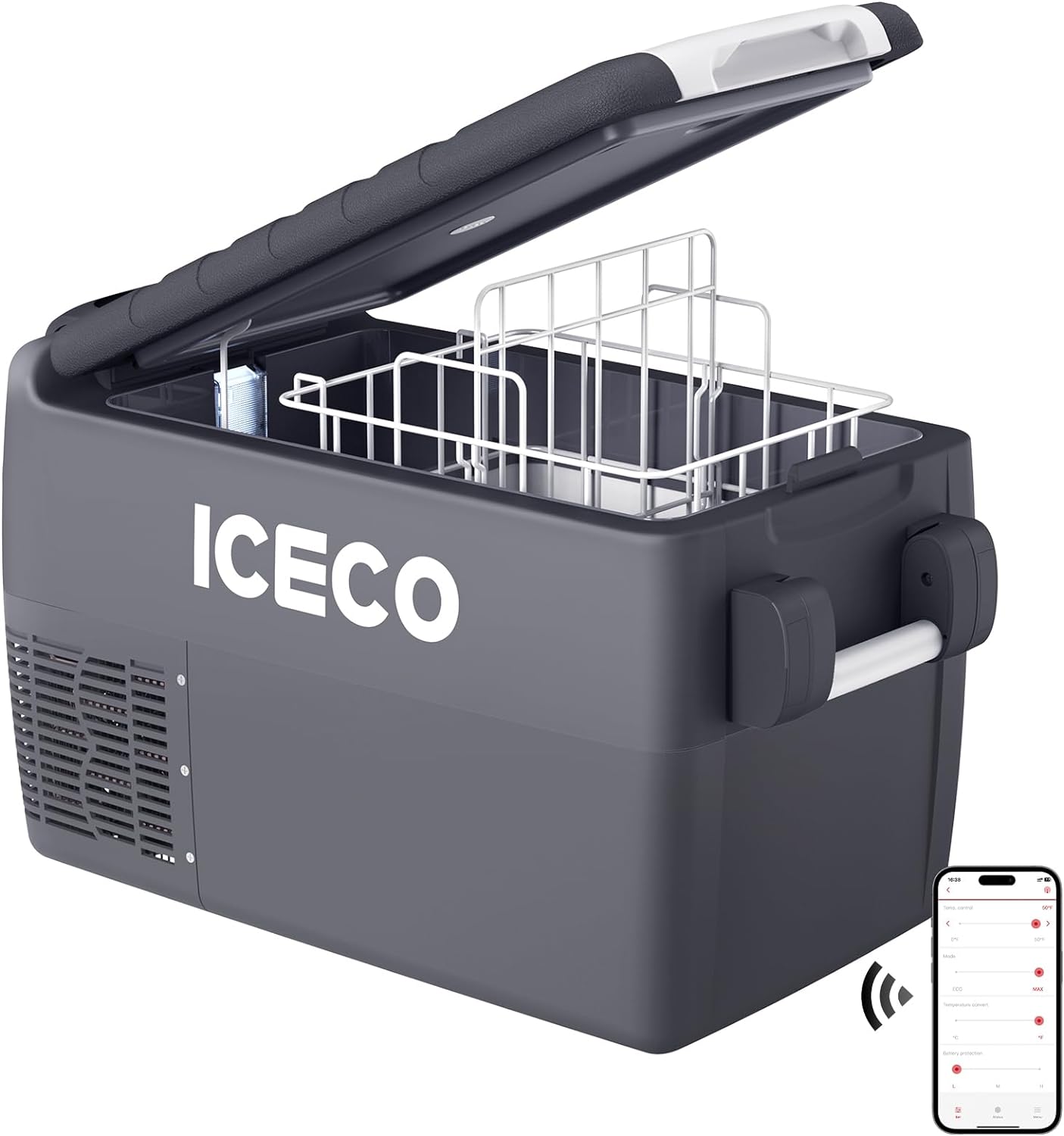ICECO JP30 Portable Refrigerator Fridge Freezer, 30 Liters Car Refrigerator WIFI...